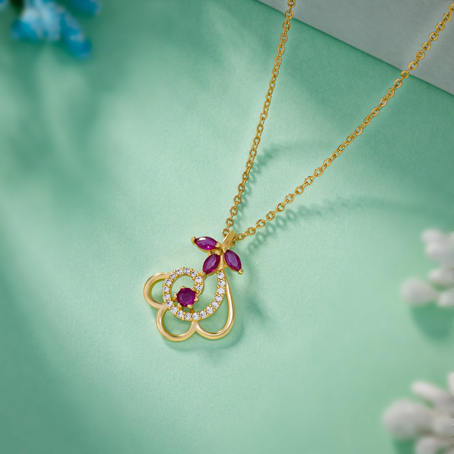 floral elegance pendant