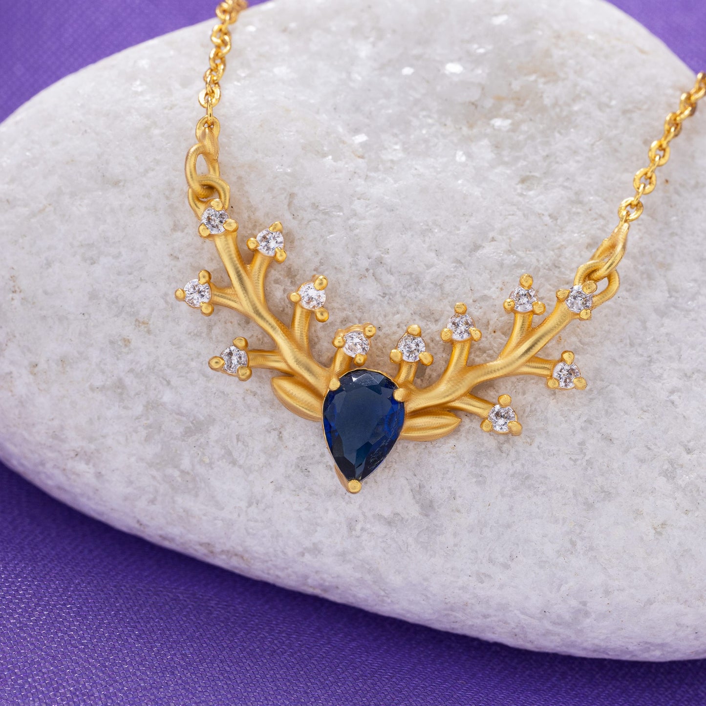 blue regal blossom pendant