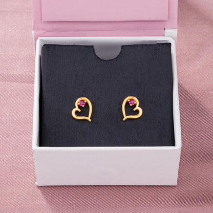 Heart’s Whisper White Studs