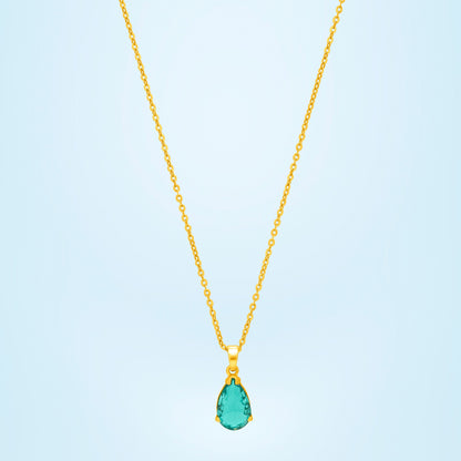 Aqua Green Tear Pendant