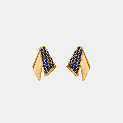 Red Wave Sapphire Studs