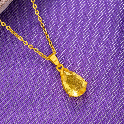 Necklace Small Yellow Stone