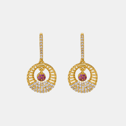 Red Radiance Drop Earrings