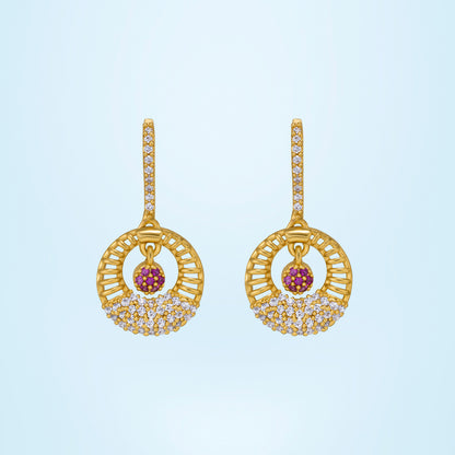 Red Radiance Drop Earrings