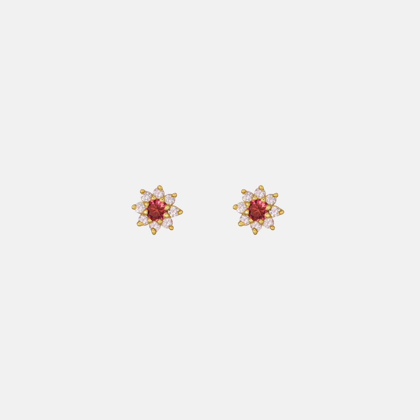 red blossom radiance stud