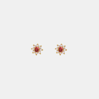 Red Blossom Radiance Stud