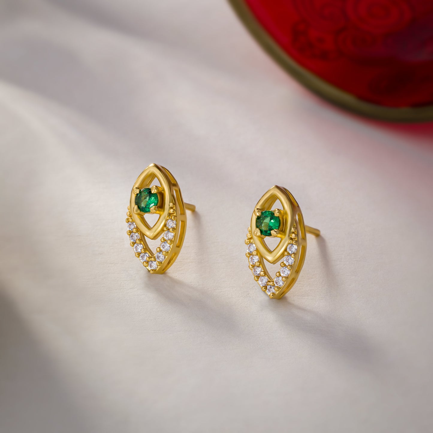 green radiance embrace earrings