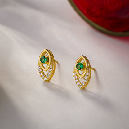 Green Radiance Embrace Earrings