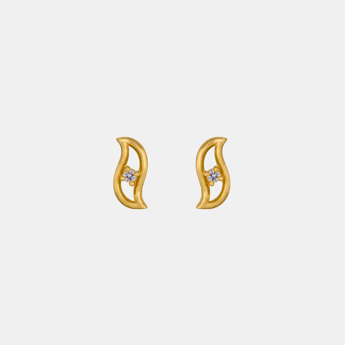 golden plated earrings with cubics