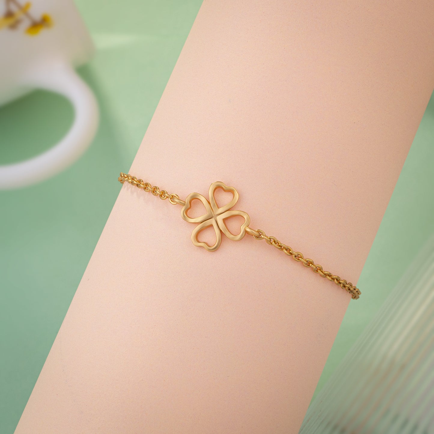 golden two crosses bracelet