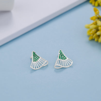 Green Fan Radiance Stud