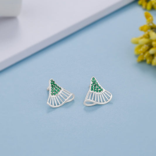 Green Fan Radiance Stud