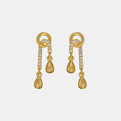 Golden Drizzle Drop Earrings