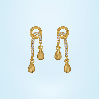 Golden Drizzle Drop Earrings