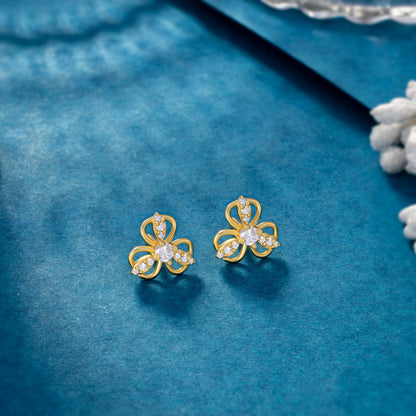 White Floral Bliss Studs