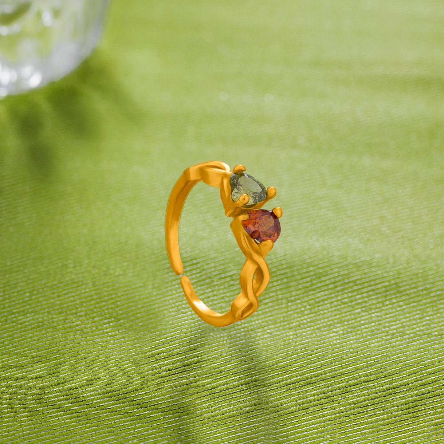 golden ring with a stone