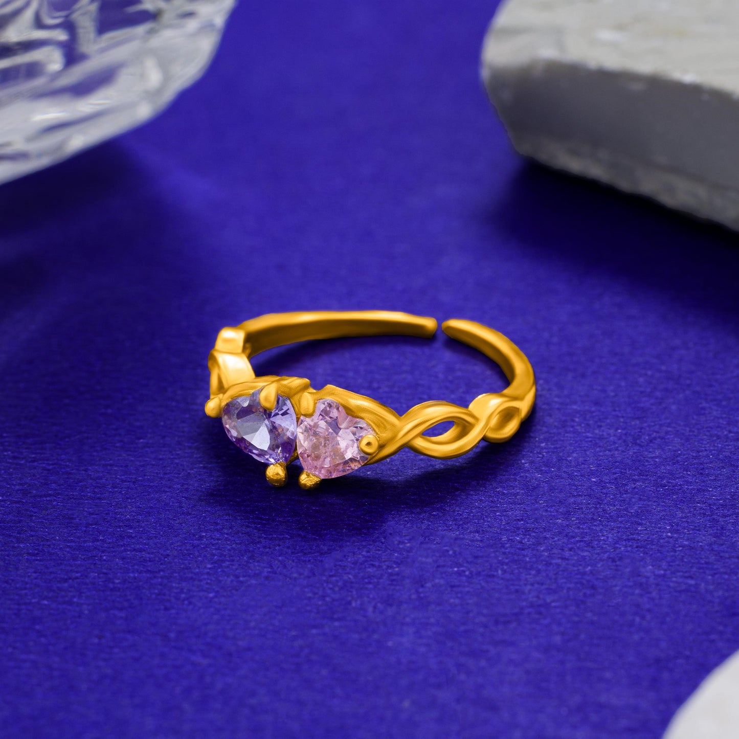 golden ring with a stone