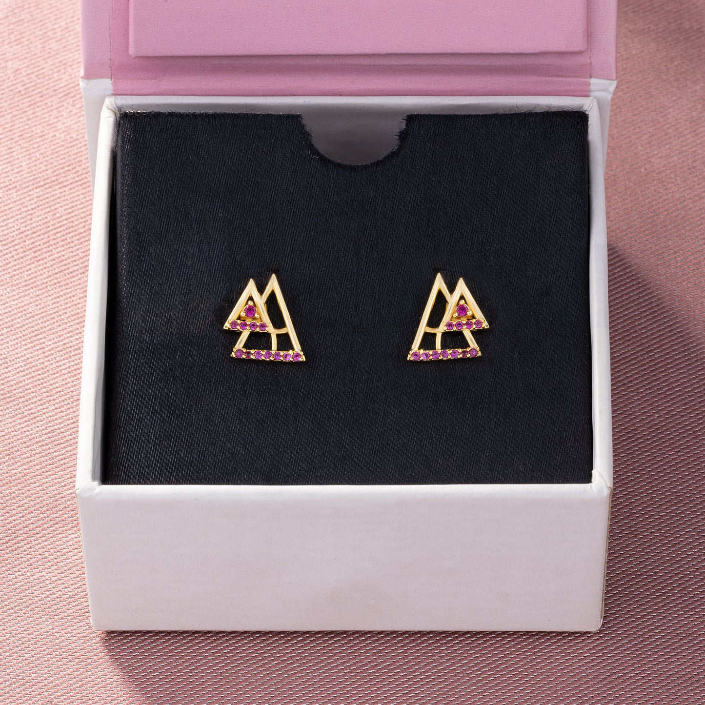 geometric glam studs