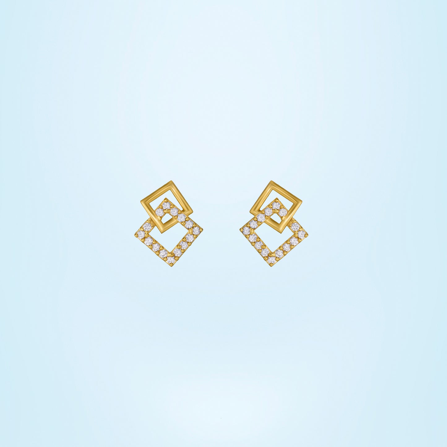 white radiance square studs