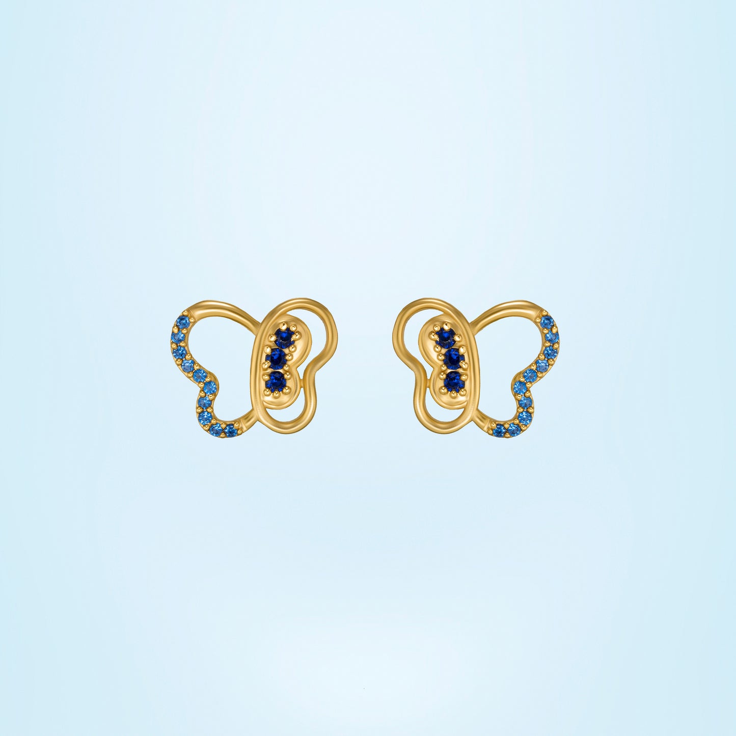 flutter butterfly earrings