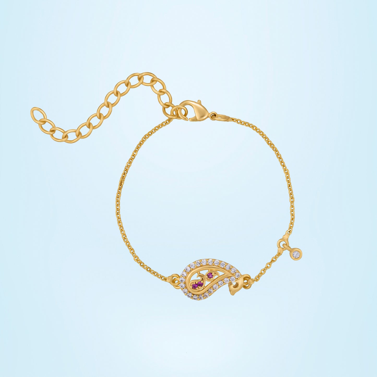 designer motif golden bracelet