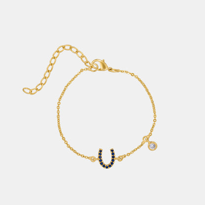 Blue Luck Horseshoe Bracelet