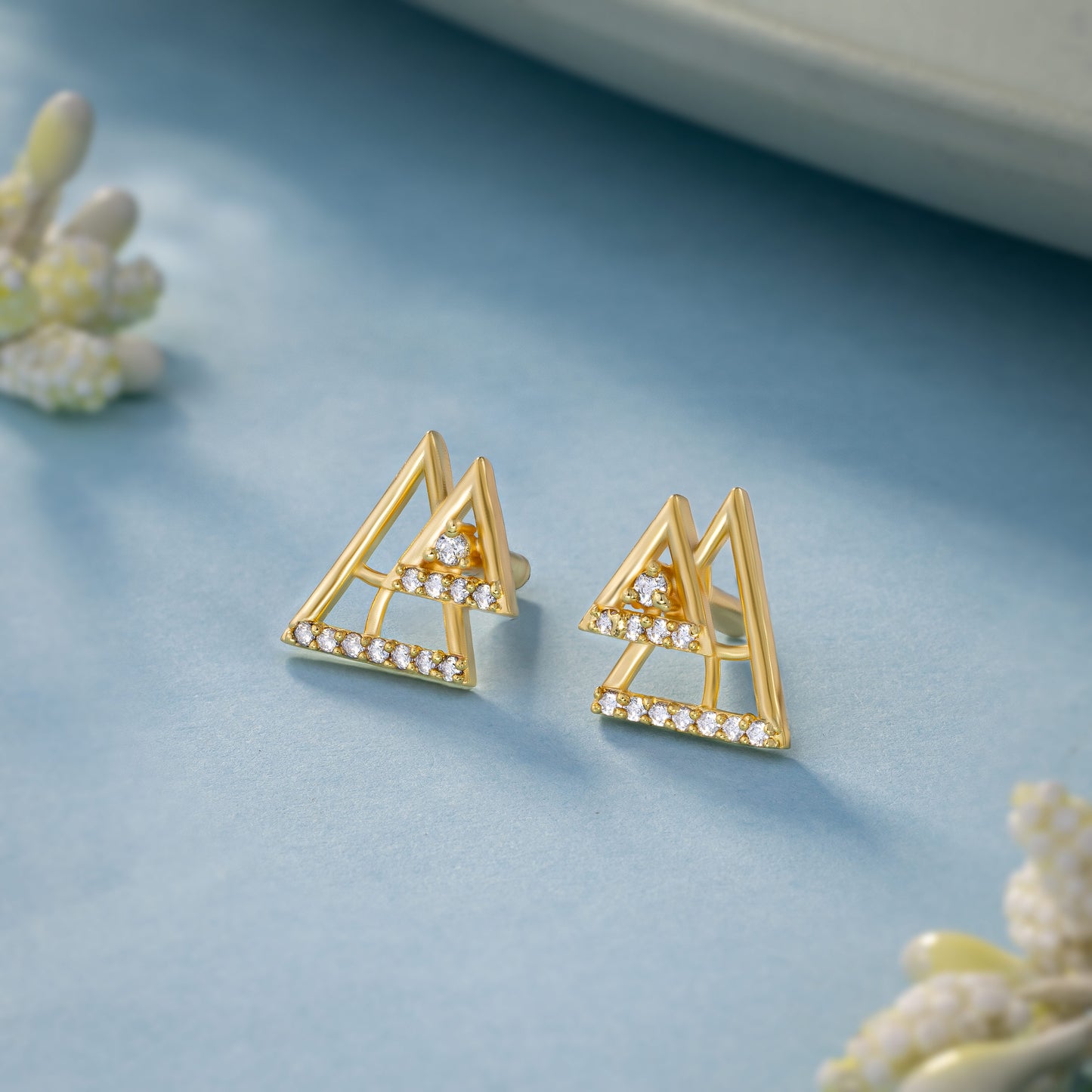 geometric glam studs