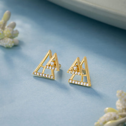 Geometric Glam Studs