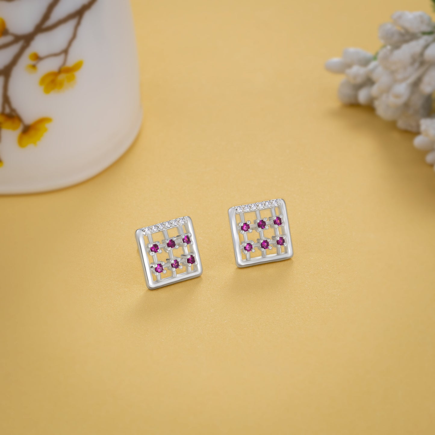 silver radiant grid studs