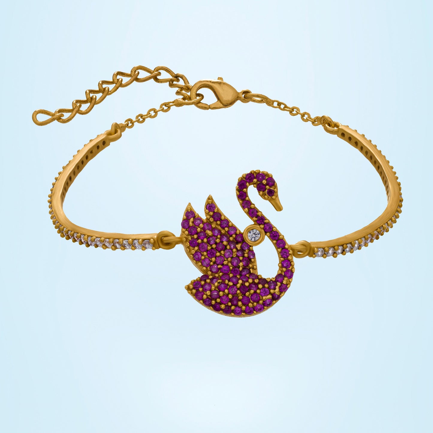 red and black swan golden bracelet