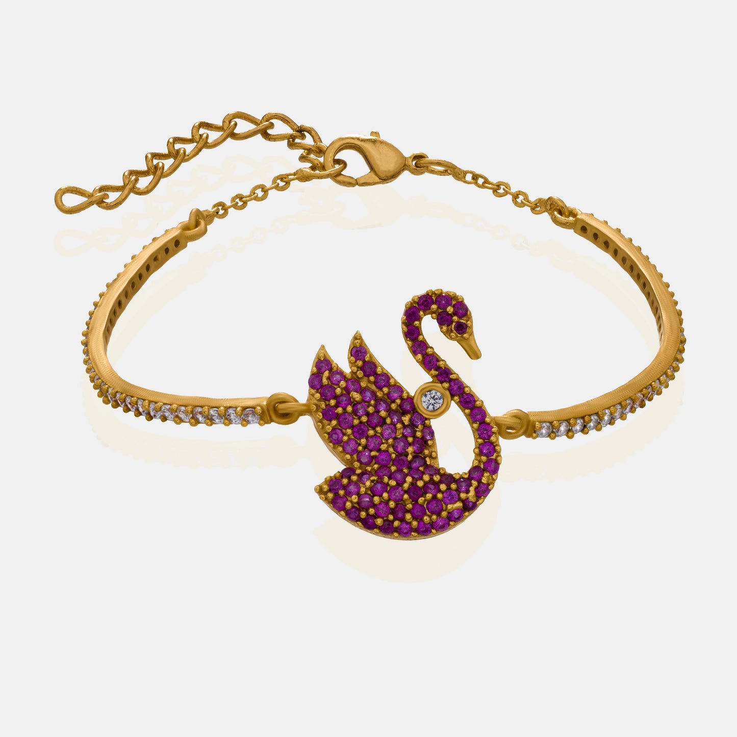 red and black swan golden bracelet