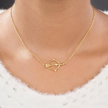 Golden Necklace with a Small Arrow on it