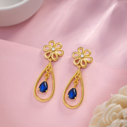  Earring_Blue Sone_Golden_1