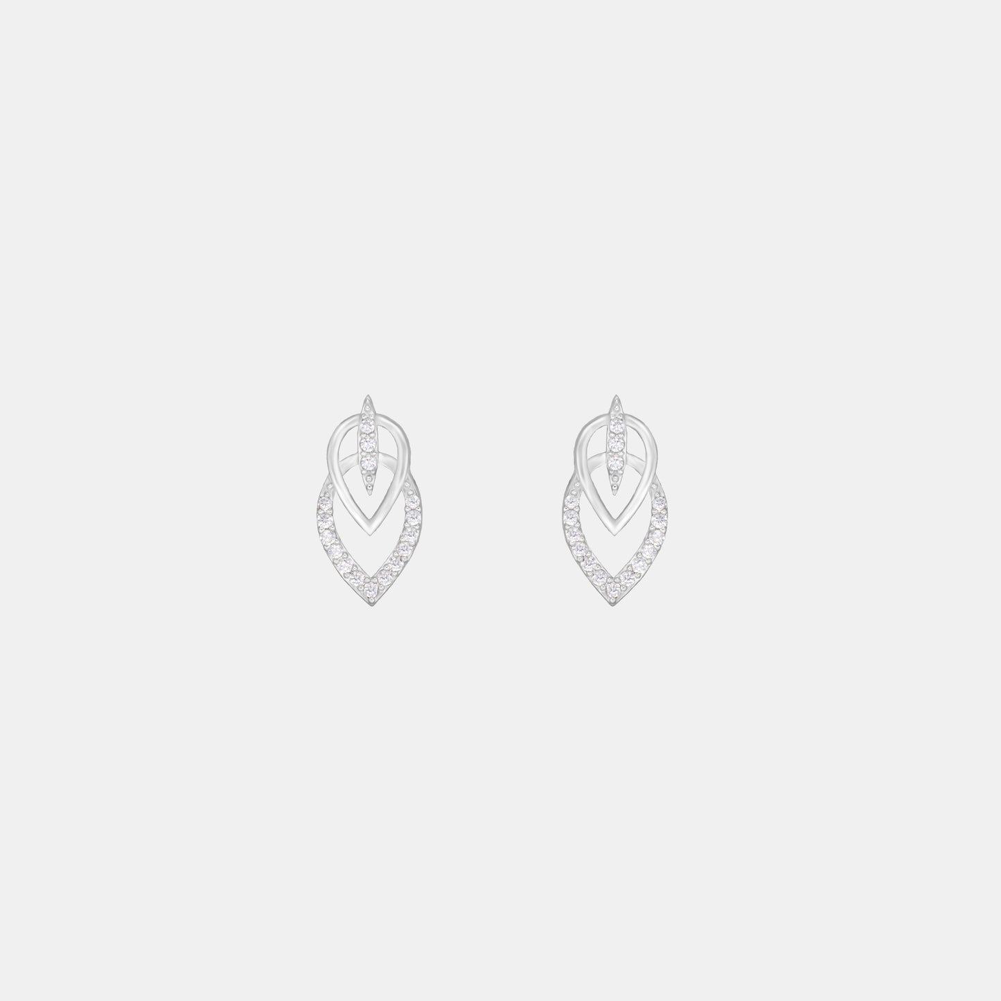 white royal leaf studs