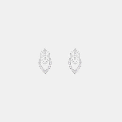 White Royal Leaf Studs