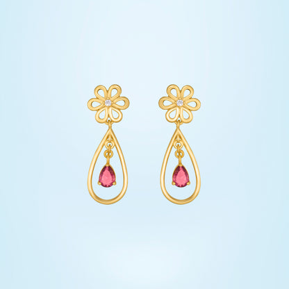 Earring_Red Sone_Golden_7