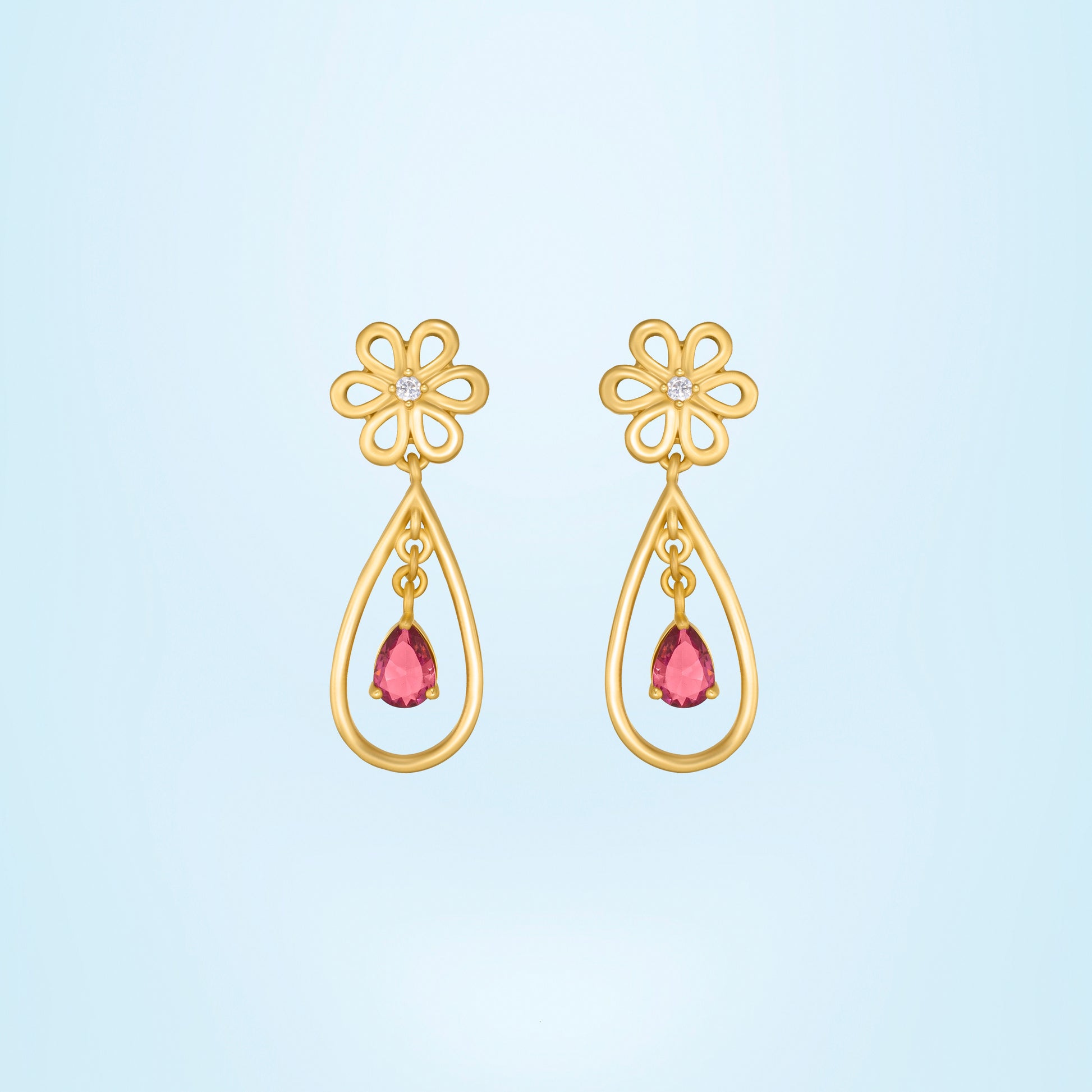 Earring_Red Sone_Golden_7