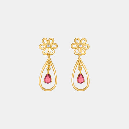 Earring_Red Sone_Golden_4