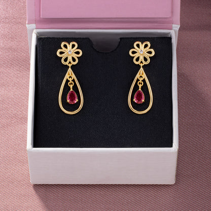 Earring_Red Sone_Golden_3