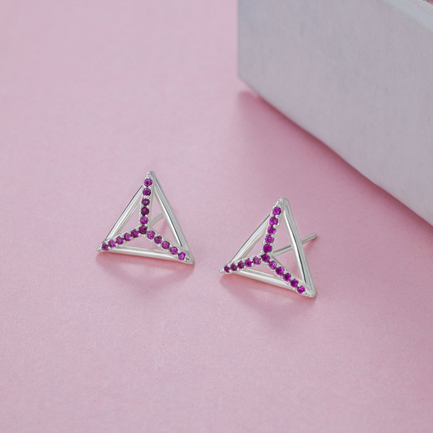 red triad silver studs