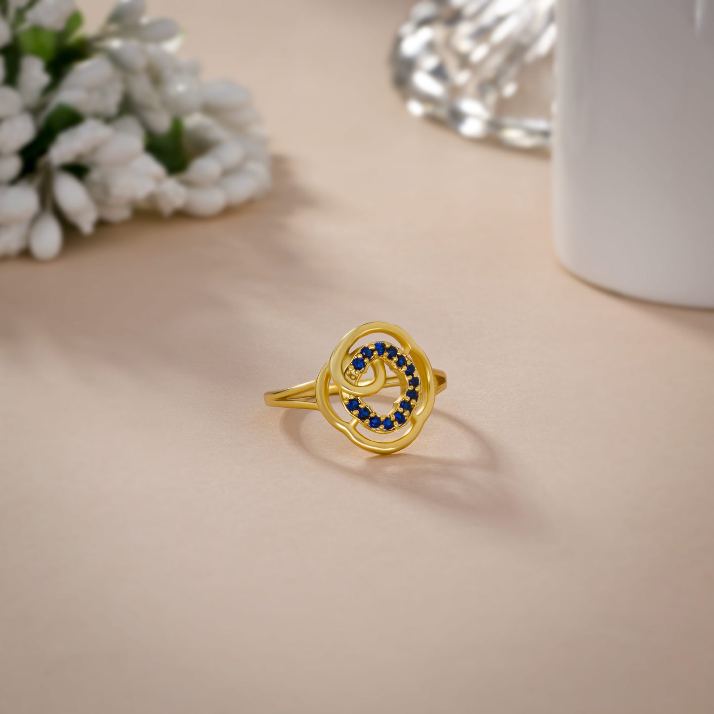 blue harmony circle ring