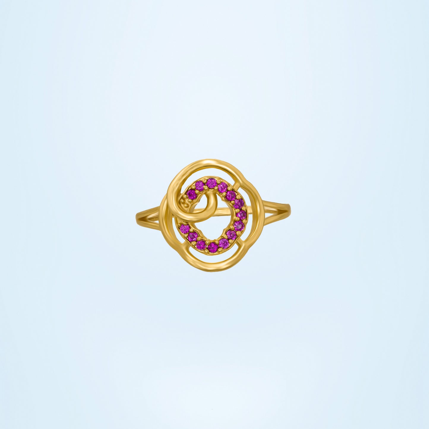 golden ring with stones