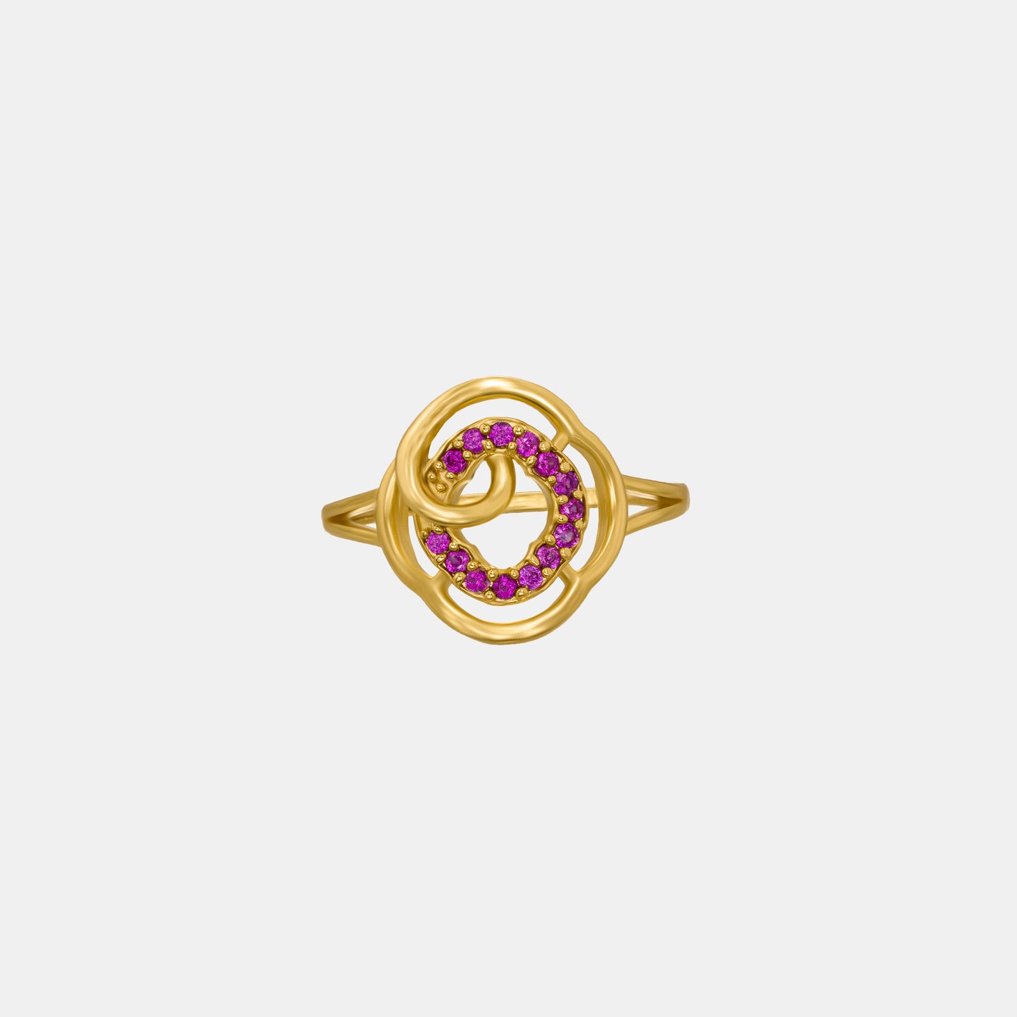 red harmony circle ring