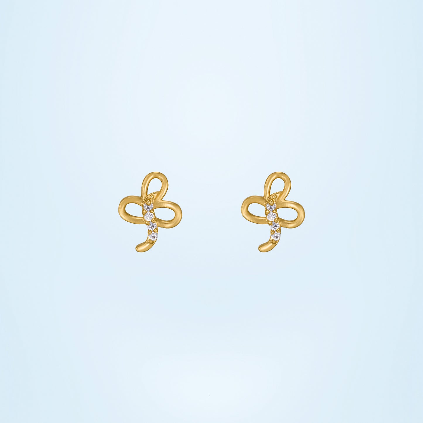 golden earrings with diamonds