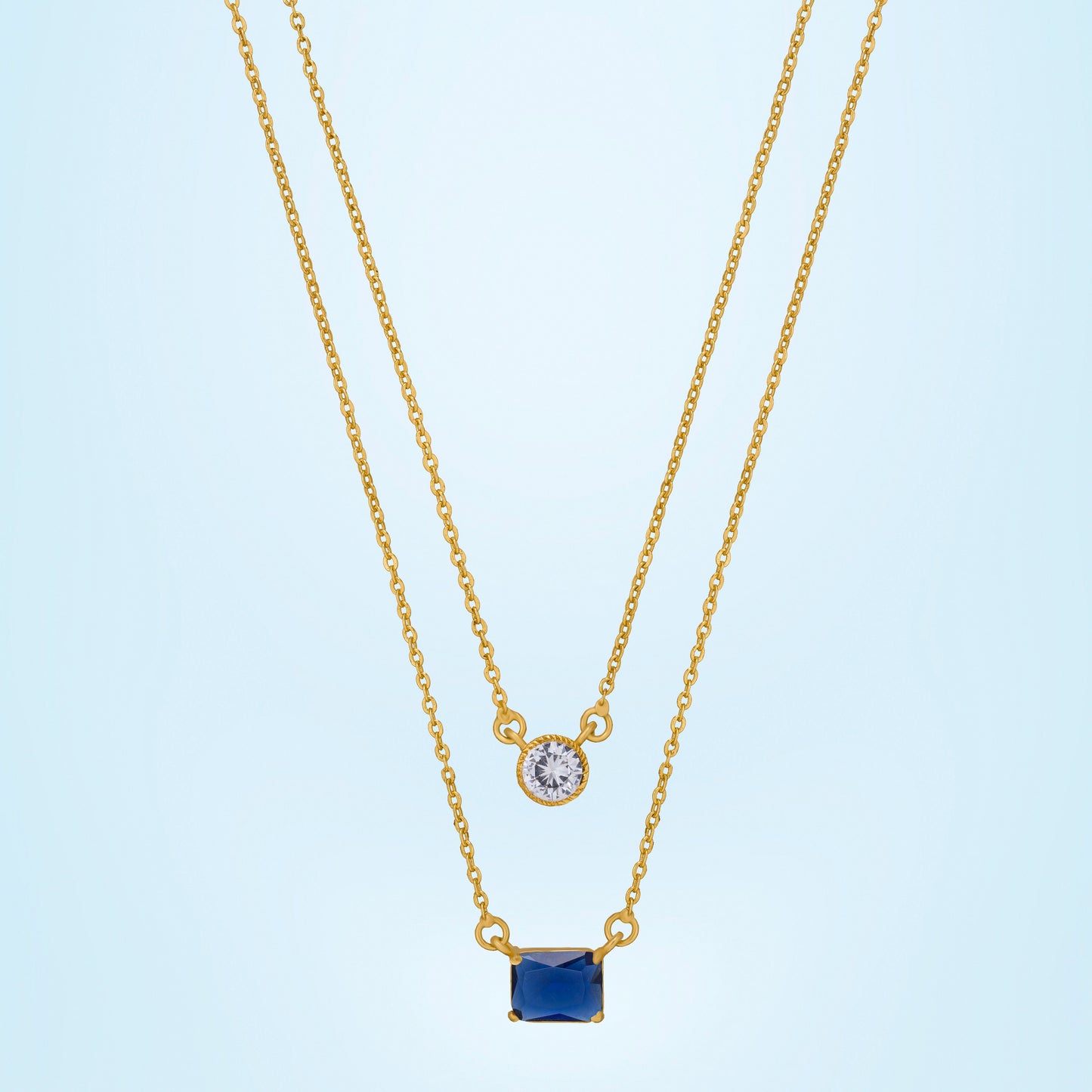 blue breeze double necklace