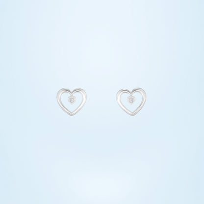 Silver Heartfelt Studs