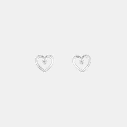 Silver Heartfelt Studs