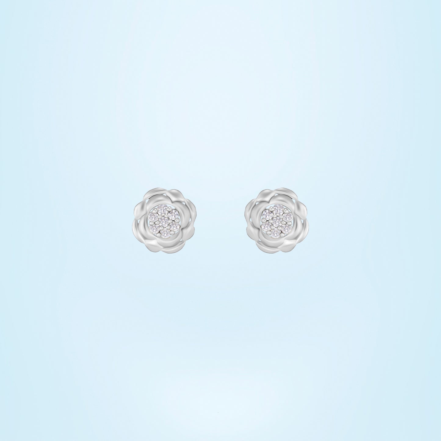 silver blooming studs