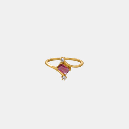 Golden Ruby Whisper Ring