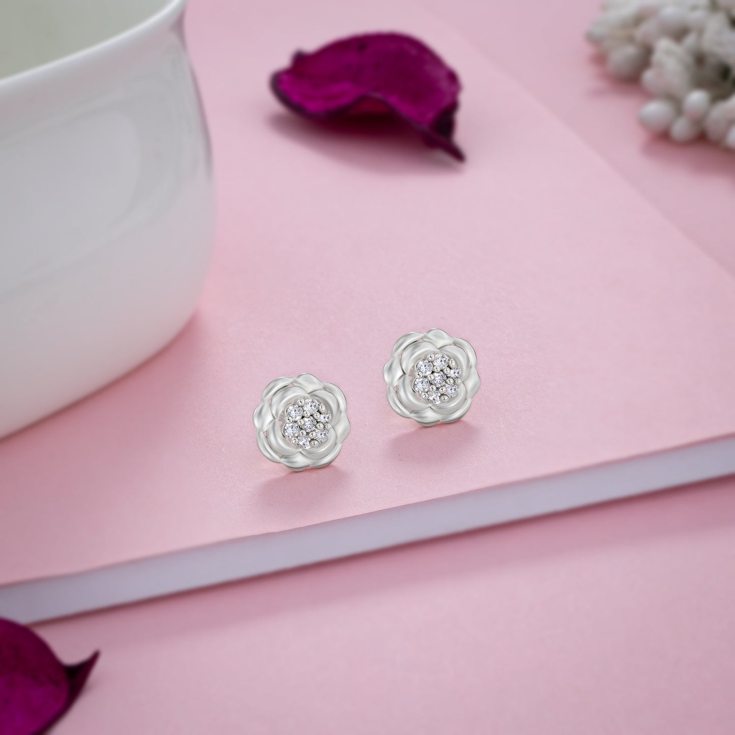 silver blooming studs